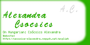 alexandra csocsics business card